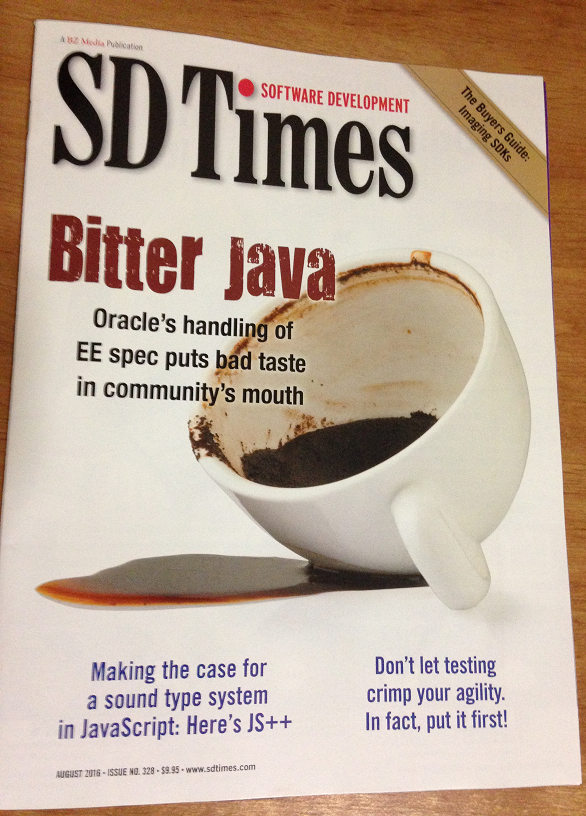 JS++ on SD Times Magazine Cover